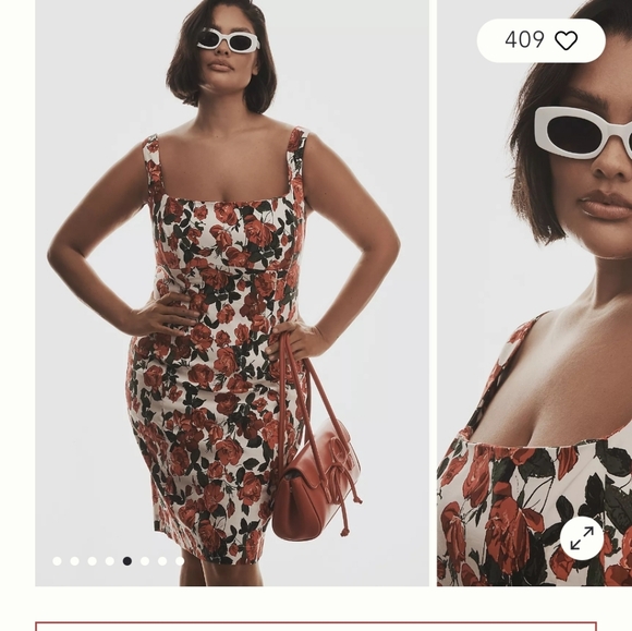 Maeve Dresses & Skirts - Maeve Anthropologie Sleveless Square Neck Knee Length Flower Dress Nwt XL